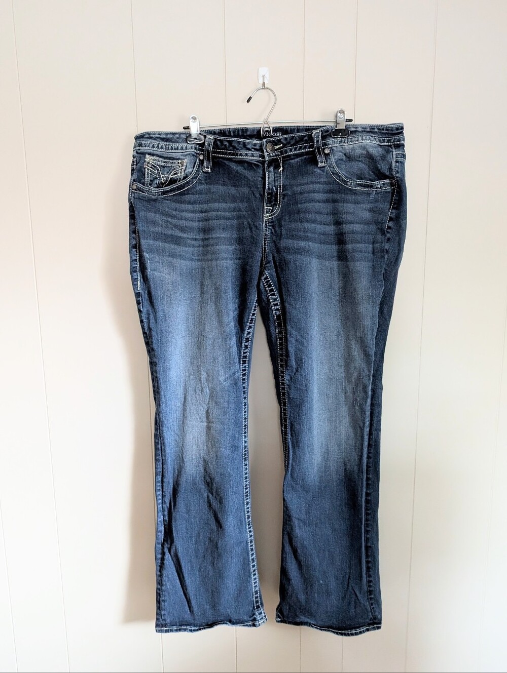 Vigoss Heritage Fit Chelsea Slim Bootcut Jeans Plus Size 22